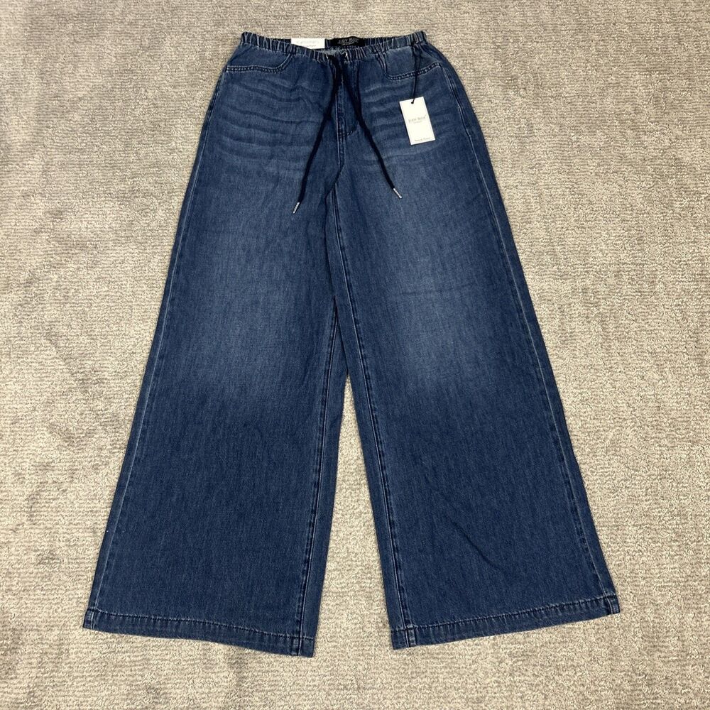 Judy Blue Pants Womens 0/25 Pull On Wide Leg Jeans Blue Stretch JB881047 New